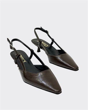 Fındık Topuk Sade 5 Cm Rahat Topuklu Stiletto