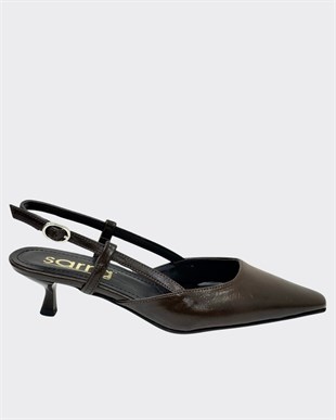 Fındık Topuk Sade 5 Cm Rahat Topuklu Stiletto