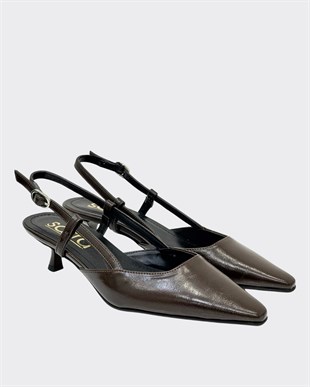 Fındık Topuk Sade 5 Cm Rahat Topuklu Stiletto