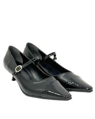 Fındık Topuk Tek Bant Tasarımlı  Rahat Stiletto