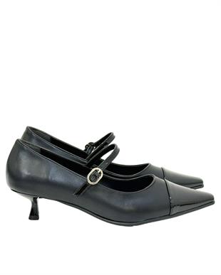 Fındık Topuk Tek Bant Tasarımlı  Rahat Stiletto