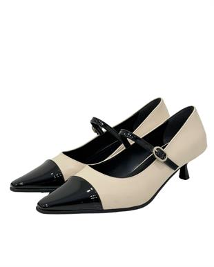 Fındık Topuk Tek Bant Tasarımlı  Rahat Stiletto