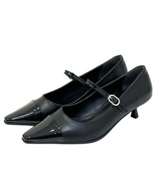 Fındık Topuk Tek Bant Tasarımlı  Rahat Stiletto