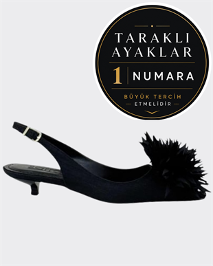 Fındık Topuklu Çicek Tasarımlı Ayakkabı