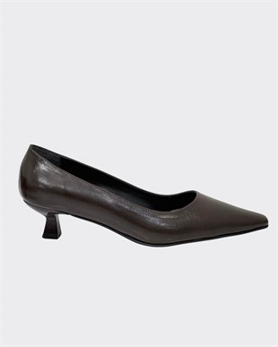 Fındık Topuklu Tasarımlı Sade Rahat Stiletto