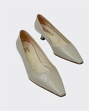 Fındık Topuklu Tasarımlı Sade Rahat Stiletto