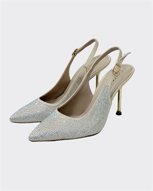 Full Taş İşlemeli 10 Cm Topuklu Stietto