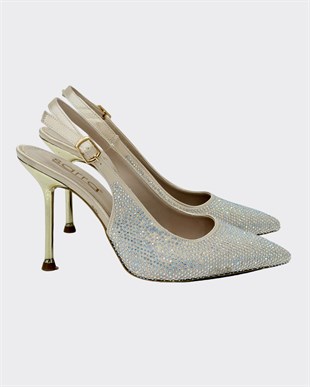 Full Taş İşlemeli 10 Cm Topuklu Stietto