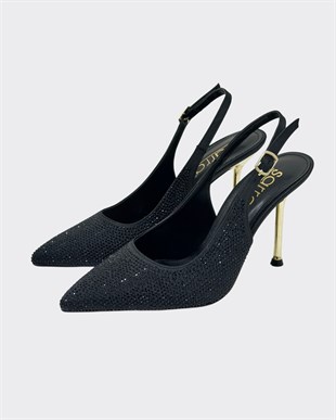 Full Taş İşlemeli 10 Cm Topuklu Stietto