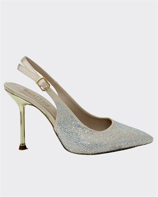 Full Taş İşlemeli 10 Cm Topuklu Stietto