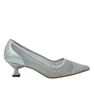 Full Taş İşlemeli Fındık Topuklu Stiletto