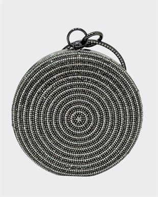 Full Taş İşlemeli Makaron Abiye El Çantası