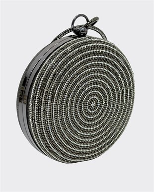 Full Taş İşlemeli Makaron Abiye El Çantası