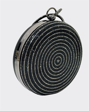 Full Taş İşlemeli Makaron Abiye El Çantası