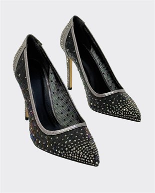 Gerçek Taş Detaylı Tasarım Stiletto