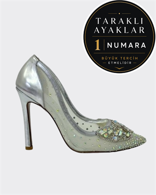 Gerçek Taş Detaylı Tasarım Stiletto
