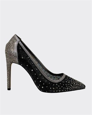 Gerçek Taş Detaylı Tasarım Stiletto