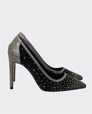 Gerçek Taş Detaylı Tasarım Stiletto