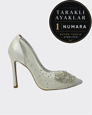 Gerçek Taş Detaylı Tasarım Stiletto