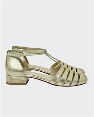 Hakiki Deri 3 Cm Topuklu Tasarım Ayakkabı