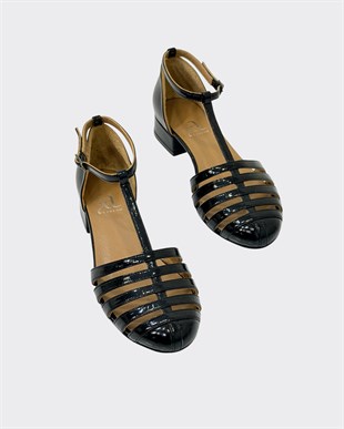 Hakiki Deri 3 Cm Topuklu Tasarım Ayakkabı