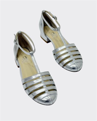 Hakiki Deri 3 Cm Topuklu Tasarım Ayakkabı