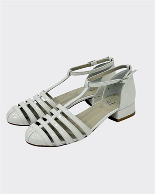 Hakiki Deri 3 Cm Topuklu Tasarım Ayakkabı