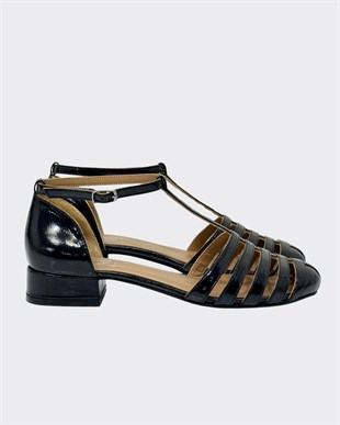 Hakiki Deri 3 Cm Topuklu Tasarım Ayakkabı