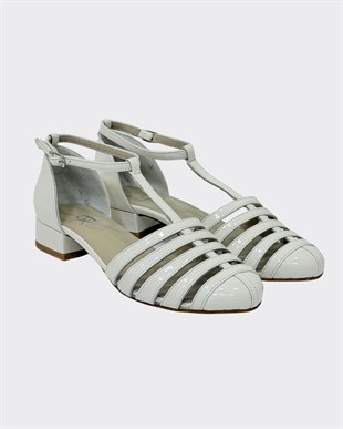 Hakiki Deri 3 Cm Topuklu Tasarım Ayakkabı