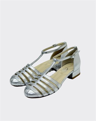 Hakiki Deri 3 Cm Topuklu Tasarım Ayakkabı