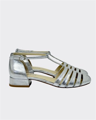 Hakiki Deri 3 Cm Topuklu Tasarım Ayakkabı