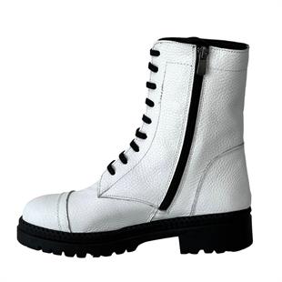 Hakiki Deri 4 Cm Kalın Tabanlı Bot