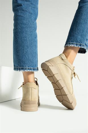 Hakiki Deri Ara Boy 3 Cm Rahat Tabanlı Bot