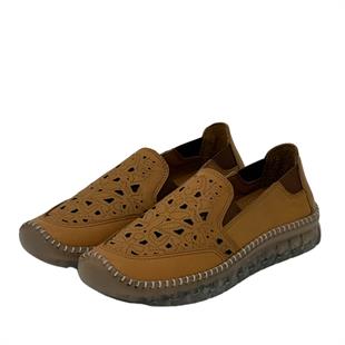 Hakiki Deri Delikli El Yapımı Yumuşacık Tabanlı Rahat Ayakkabı