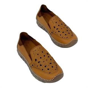 Hakiki Deri Delikli El Yapımı Yumuşacık Tabanlı Rahat Ayakkabı