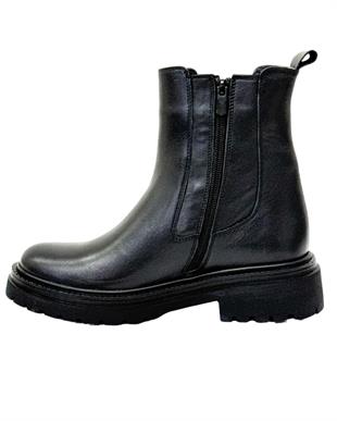 Hakiki Deri Fermuarlı Sade Postal