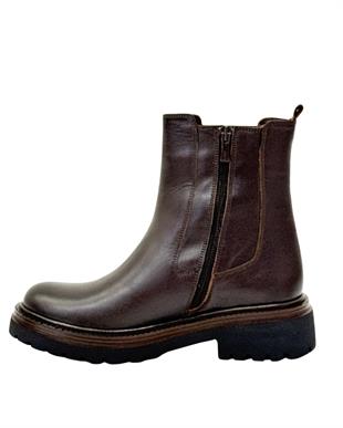 Hakiki Deri Fermuarlı Sade Postal