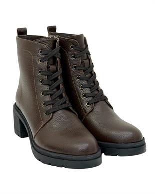 Hakiki Deri Kalın Rahat Topuklu Bot