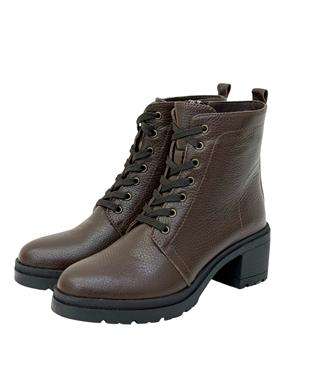 Hakiki Deri Kalın Rahat Topuklu Bot