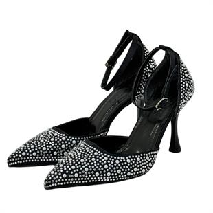 İnci Tasarımlı 9 Cm Topuklu Rahat Stiletto