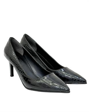 Krokodil Baskılı 7 Cm Rahat Topuklu Stiletto