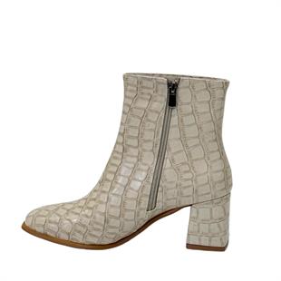 Krokodil Baskılı Kalın Topuklıu Bot