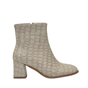 Krokodil Baskılı Kalın Topuklıu Bot