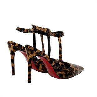 Leopar Bant Detaylı Tasarım Stiletto