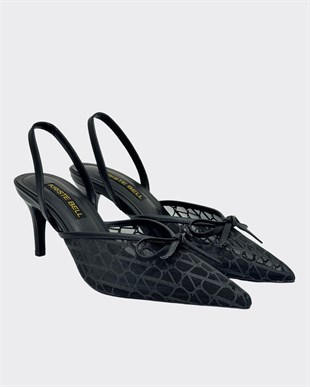 Özel Dokulu Transparan Tasarım Stiletto