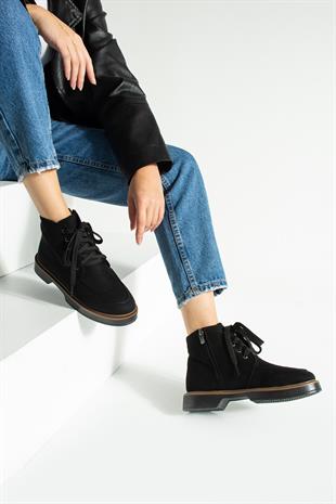 Pantolan Boy 3 Cm Tabanlı Fermuar Detaylı Bot