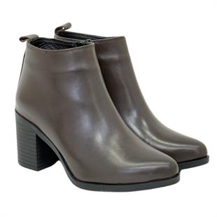 Pantolan Boy Hakiki Deri 7 Cm Rahat Topuklu Sade Bot