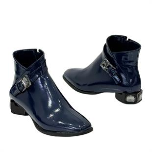 Pantolon Boy Gerçek Taşiı Tasarımlı Topuklu Bot