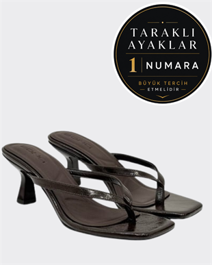 Parmak Arası 7 Cm Rahat Topuklu Terlik