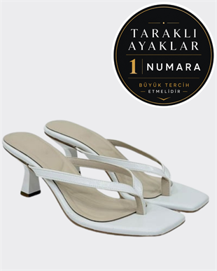 Parmak Arası 7 Cm Rahat Topuklu Terlik